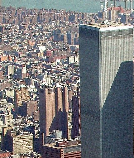 World Trade Center. Tvillingtornen innan den hemska terrorattacken.