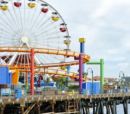 Numera rena tivolit på Santa Monica Pier.