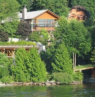 En liten skymt av Bill Gates privata fastighet.