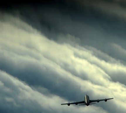 Vi hann landa på flygplatsen O´Hare i Chicago innan ovädret bröt ut.