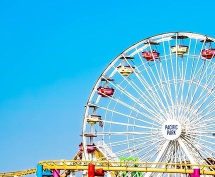 Santa Monica Pier hade på några år förvandlats till ett enda stort tivoli.