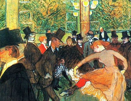 Toulouse-Lautrec på Moulin Rouge (Musée d´Orsay).