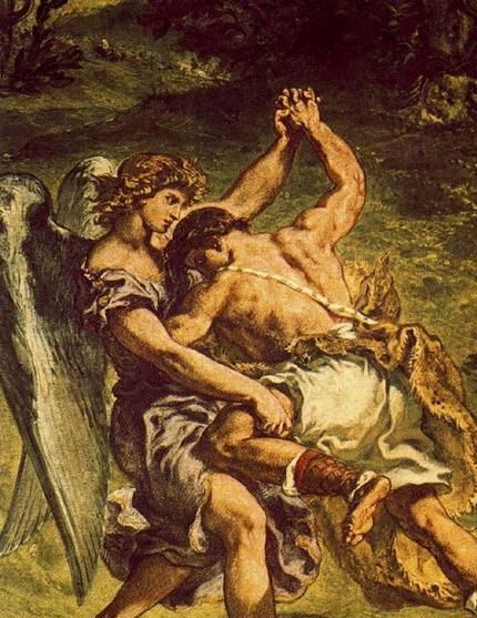 Delacroix. Jacob brottas med ängeln. Det stärkte Strindberg.