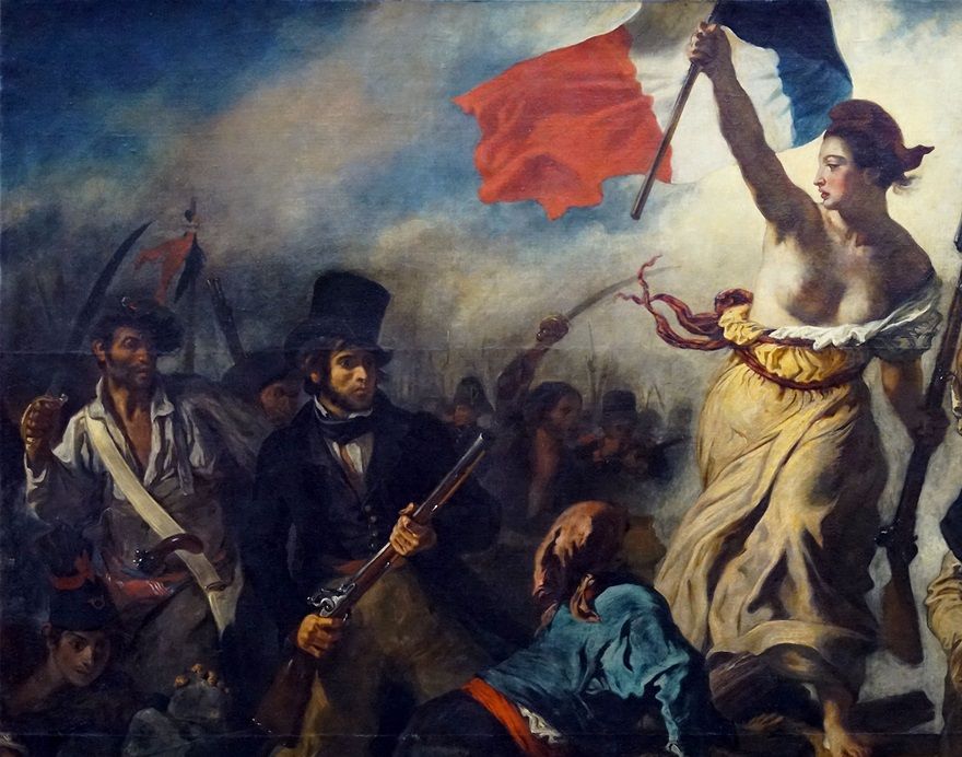 Delacroix. En av de få förespråkarna, som blev invald i den franska konstakademin (Louvren).