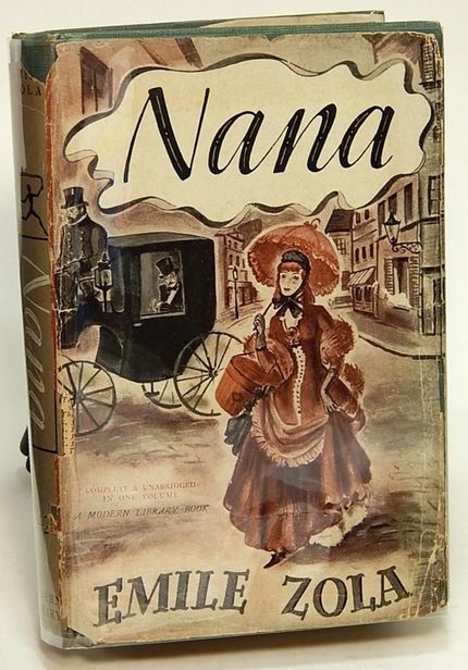 Emilé Zola var inte bara konstkritiker, utan en känd författare också. Boken handlar om det parisiska borgerskapets dekadens och fascination för den prostituerade varieté-sångerskan ”Nana”.