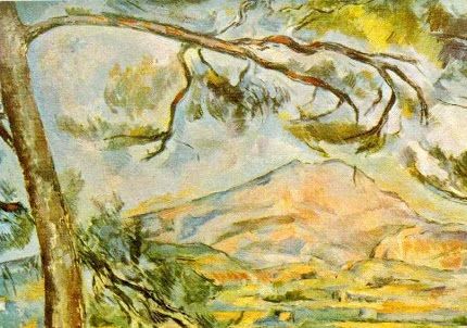 Cézanne målade av Saint-Victoire ett sjuttiotal gånger under olika förhållanden och i olika konstriktningar (1880-talet)