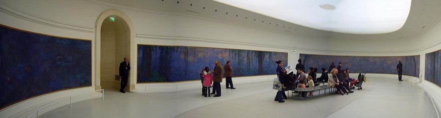 Musée de l'Orangerie med paneramor av Manet. Många andra målare finns utställda: Picasso, Matisse...
