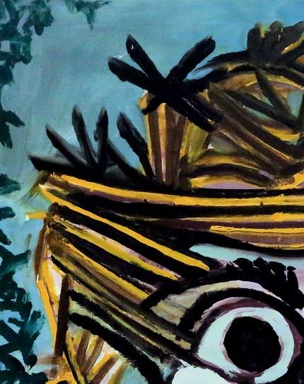Humn head with stew hat, 1971 (Colmar Unterliden). Självporträtt?