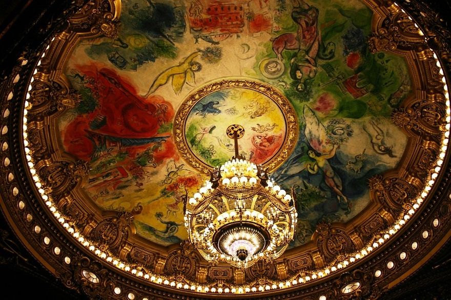 Chagalls takmålning i Opéra Garnier i Paris (1964).