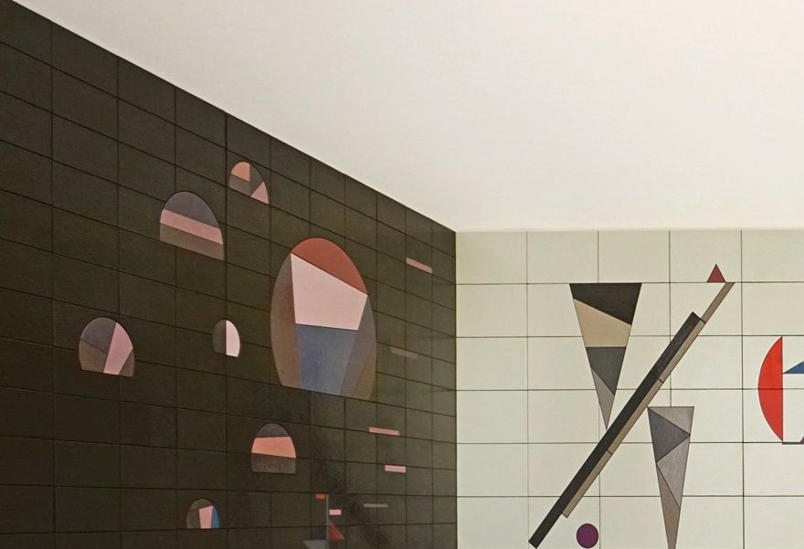 Kandiskys musikrum återskapades 1975 på Galerie Artcurial i Paris.