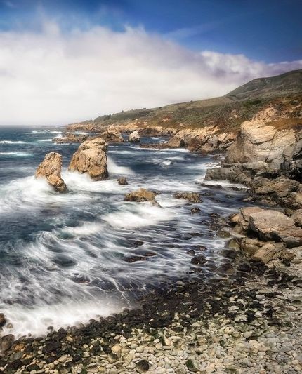 Kusten vid Pebble Beach var ganska lik den vid Cadaqués/Lligat.