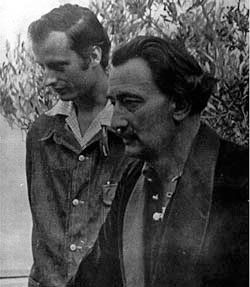 Timothy Phillips och Dali (tidigt 60-tal). ...en ängel hade skänkt mig Phillps. Dali hade tidigare målat ett poträtt av Timthys mor.