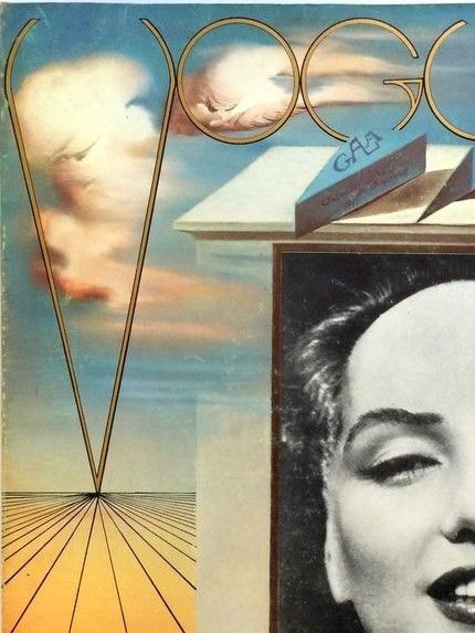 Framsidan av franska i julnumret av Vouge 1971, med Dalí som gästredaktör.