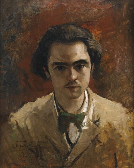 Den unge lovordade diktaren Paul Verlaine (Frédéric Bazille 1867).