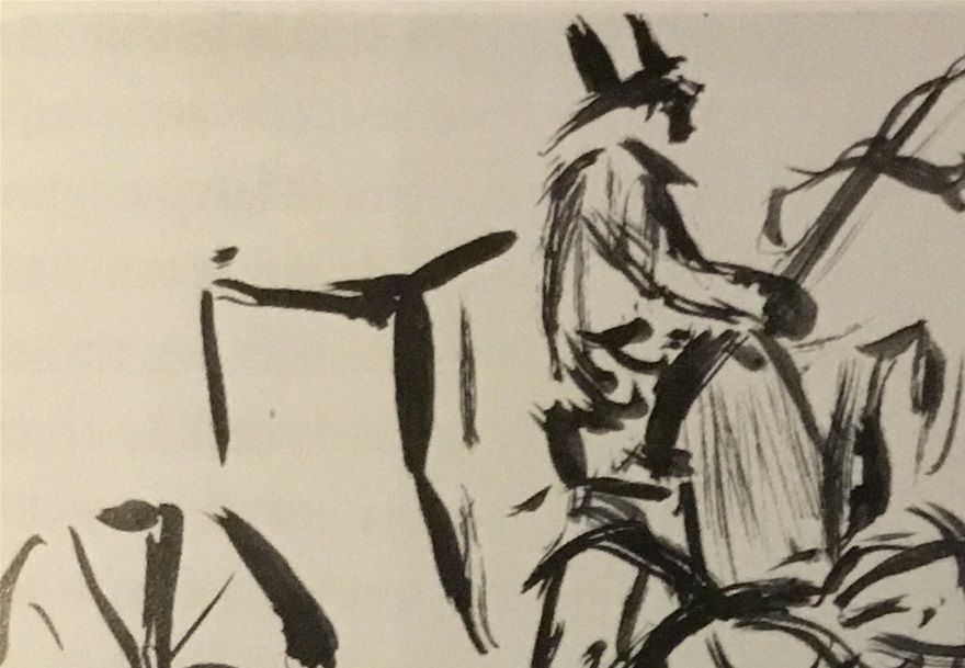 Matisse gjorde en hel del teckningar av folklivet i Paris den här tiden..