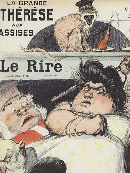 Illustration med madame Humbert för 
