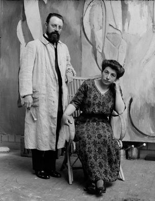 Matisse med sin hustru Amélie, 1913.