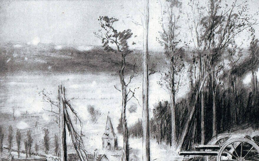 Engelska soldater i laget vid Aisne. Det skulle bli den sista större sammandrabbningen det är året (1914). Då deltog såvåväl franska, som engelska och belgiska soldater mot tyskarna.