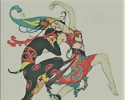 Les Ballets Russes hade enorma framgångar med sina modernistiska balettuppsättningar före och efter Första världskriget. Deras progressive impressario Sergej Djagilev anlitade den tidens stora kompositörer och designers för musik, scenografi och kostymer. Det var ofta Tjajkovskij, Stravinsky eller Sartie som svarade för musiken, och bland de designers som anlitades fanns namn som Picasso, Matisse, Braque, Gris, Kandinsky, Derain, Coco Chanel och Salvador Dali.