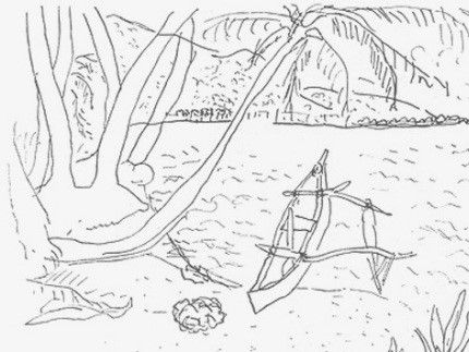 Landskap på Tahiti (1930).