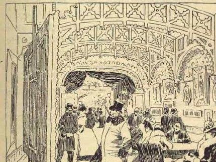 Blanch´s konstsalong på 1880-talet.