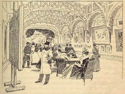 Blanch´s konstsalong på 1880-talet.