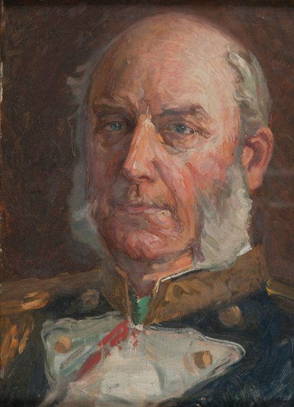 Porträtt av Greve Ruuth, generallotsdirektör (finns på Sjöhistoriska muséet).