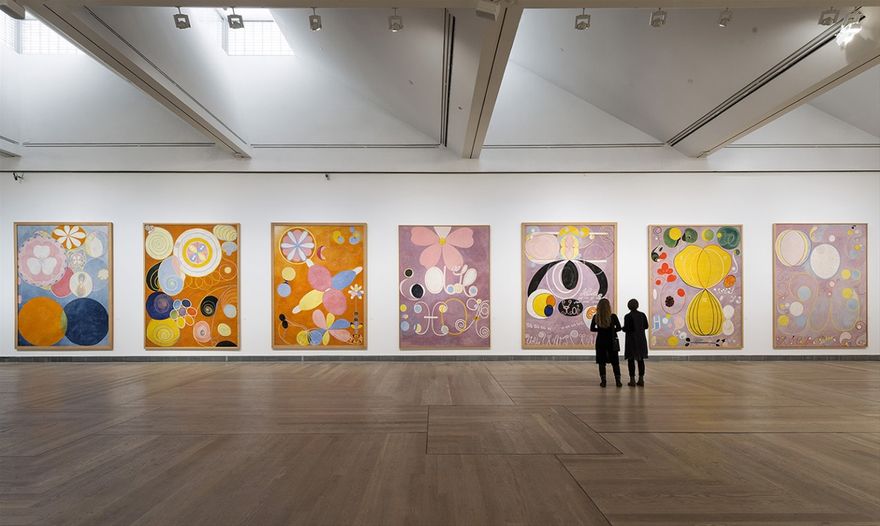 Installationsvy från Moderna museet, Hilma af Klint - Abstrakt pionjär, 2013 Photo: Åsa Lundén/ Moderna Museet.