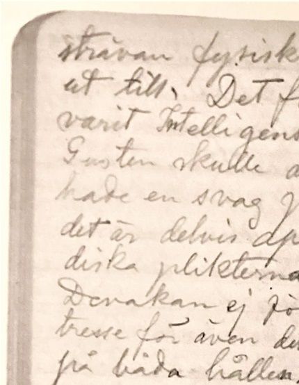 Ur anteckningsblock i november 1907.