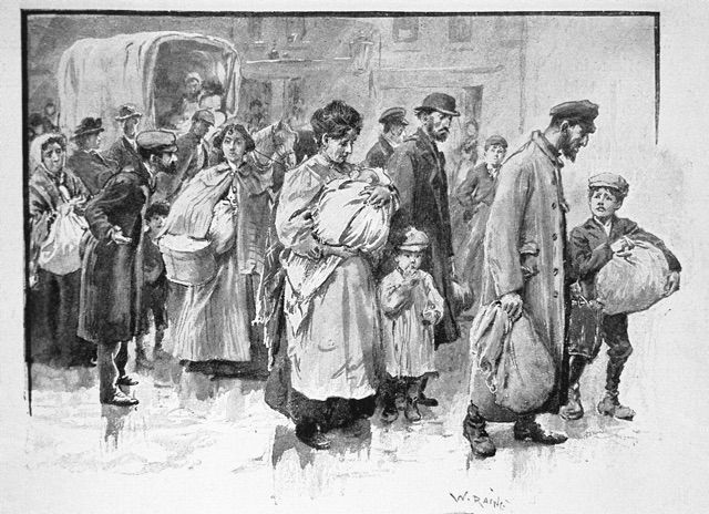 Judar på flykt från tsarledda Ryssland, som gjorde allt för att göra livet plågsamt för dem. Rykten spreds att det var judarna som låg bakom det mesta av allt ont. Förföljelsen var både brutal och blodig. Den var ofta sanktionerad uppifrån, så att ordningsmakten inte kunde ingripa - utan kanske i stället medverka.
