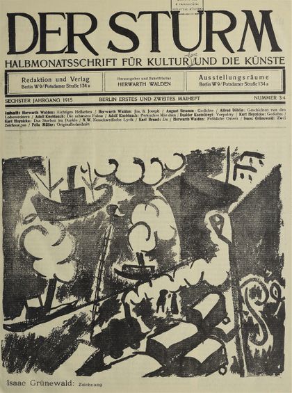 Och vem höll inte sig framme, om inte Isaac Grünewald. Han hade en bild på framsidan av 