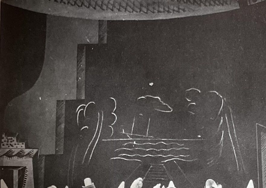 Pulcinella på Operan 1927, med scenografi av Isaac Grünewald.