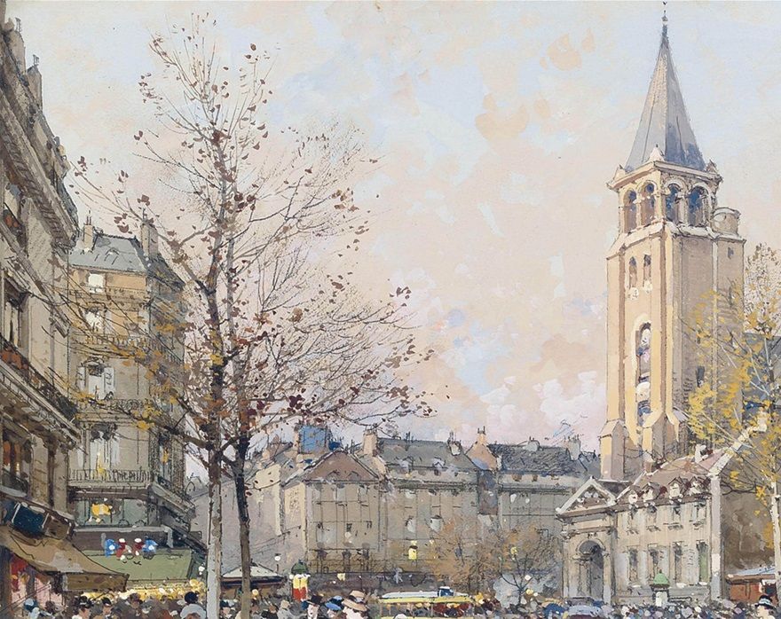 Den nya våningen låg inte så långt ifrån Place Saint-Germain des Prés och de legendariska inneställena Café de Flore, Les Deux Magots och Brasserie Lipp.