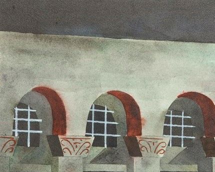 Scenbild för pjäsen Fiesco (Isaac Grünewald).
