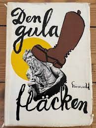 Isaac hade själv gjort omslaget till boken om judeförföljelsen. Den stora bruna nazi-stölveln som är på väg att krossa Moses.