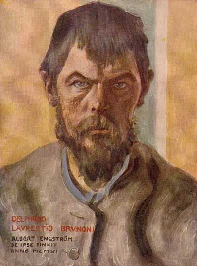 Albert Engström, självporträtt, 1911. Det skulle inte bli den sista gången som denne man kritiserade den nya konsten i hårda ord. Både Isaac och Sigrid skulle få höra ett och annat om sitt hemska måleri.