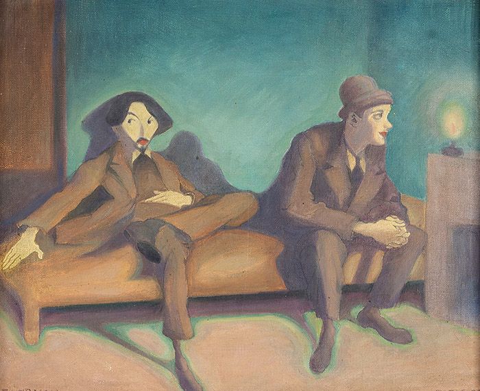 Isaac Grünewald och Einar Jolin av Einar Nerman, 1909.