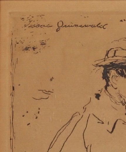 Isaac porträtterad av Juel Madsen, 1918.