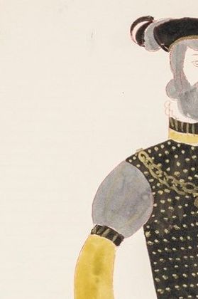 Kostymskiss till pjäsen Fiesco (Isaac Grünewald).