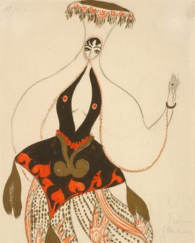 Kostymskiss (Fatima) till operan ”Oberon” (beskuren nedtill).